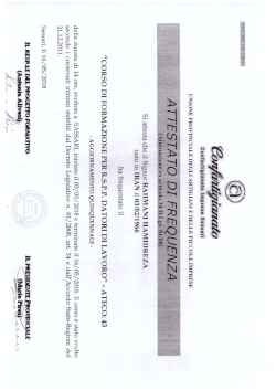 Certificazione R.S.P.P. R.H. Impianti